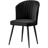 Skye Decor , Rubi - Zwarte stoelen, set van 2, 100% MDF, zwart, 52 x 42 x 85 cm