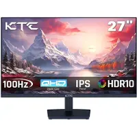 KTC H27T27 27-inch 2K QHD Monitor, 100Hz IPS-paneel, HDR10, Oogbescherming, VESA-montage, Ergonomisch Kantelbaar