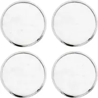 Hilke Collection glasonderzetters 4-pack Wit marmer-vernikkeld messing