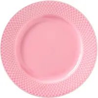 Lyngby Porcelæn Rhombe bord roze 21 cm
