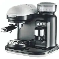 Ariete 1318 Moderna Espressomachine - Pistonmachine - geïntegreerde Koffiemachine met Bonen - wit