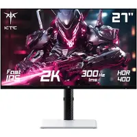 KTC H27E6 27-inch 2K QHD Fast IPS Gaming Monitor, 300Hz Verversingssnelheid, 2560x1440 Resolutie, HDR 400 - Wit