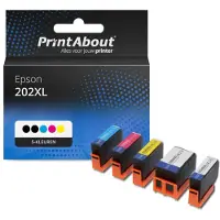 PrintAbout Huismerk Epson 202XL (C13T02G14010) Inktcartridge Zwart Hoge capaciteit