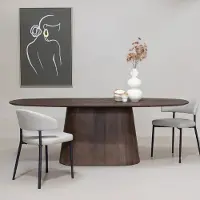 Giga Meubel Eettafel Stijn Walnoot Deens Ovaal 180cm