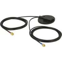 Navilock Multiband GNSS UMTS GSM LTE SMA 28 dBi / 2 dBi 2 x 2 m RG-174 Antenna omnidirectional mounting plate