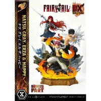 Prime 1 Studio Fairy Tail PVC Statue 1/6 Natsu, Gray, Erza, Happy Deluxe Bonus Version 57 cm Beeld
