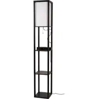 Lucide MENNO - Vloerlamp - 1xE27 - Met draadloze oplader - Zwart