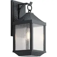 Elstead Lighting LED Wand Buitenlamp Springfield | 1X E27 Max 60W | IP44 | Dimbaar | Distressed Black