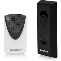SecuFirst DID701BB+ Slimme Video deurbel met camera met draadloze gong Zwart - 1080P + SD kaart 64GB opslag