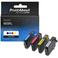 PrintAbout Huismerk Epson 603XL (C13T03U64010) Inktcartridge 4-kleuren Multipack Hoge capaciteit