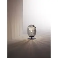 FABAS LUCE Tafellamp Infinity, alu / grijs / zink, Woon-/ Eetkamer, Glas, Modern, Tafellamp