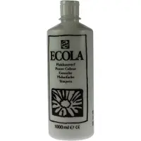 Talens Ecola plakkaatverf flacon van 1000 ml, wit 4 stuks