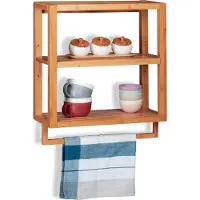 Relaxdays Rekken, Wandplank (52 x 21 x 58,5 cm)