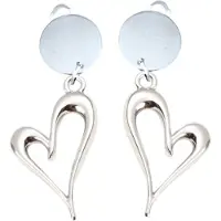 Charme Bijoux Clip oorbellen- zilverkleur- hart -Montana- geen gaatje-
