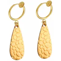 Charme Bijoux Klem oorbellen - goudkleur - kleine klepel- geen gaatje-