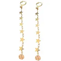 Charme Bijoux Klemoorbellen goudkleur- RVS-sterren- geen gaatje-