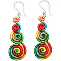 Charme Bijoux Allergievrij oorbellen -candy- rood- blauw- lang-