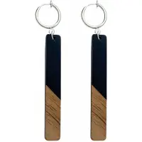 Charme Bijoux Klem oorbellen-Mignon- bruin- zwart-geen gaatje-
