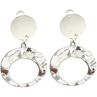Charme Bijoux Clip oorbellen- zilverkleur -open- metaal- geen gaatje-