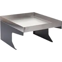 MCW Robotmaaier garage met plantenbak -G60, overkapping voor grasmaaiers, metaal 37x60x70cm ~ roestvrij staal, antraciet
