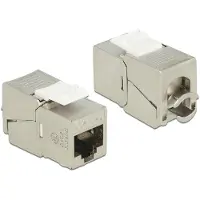 DeLOCK STP CAT6a 10 Gigabit Keystone module RJ45 - LSA (toolless) - compact / gegoten zink