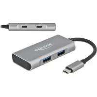 DeLOCK External USB 10 Gbps USB Type-C Hub with 2 x USB Type-A and 2 x USB Type-C