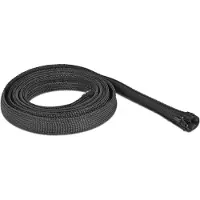 DeLOCK polyester kabelsleeve met ritssluiting | 20mm | hittebestendig | zwart | 2 meter
