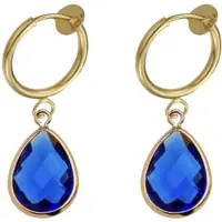 Charme Bijoux Klem oorbellen- Tulsa- Blauw- goudkleurig- geen gaatje-