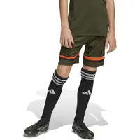 Adidas Squadra 25 Voetbalbroekje Kids Donkergroen Zwart Oranje