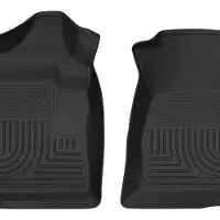 Husky Liners 07-12 Chevrolet Silverado/GMC Sierra Regular Cab WeatherBeater Black Floor Liners