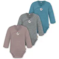 Normani Rompertje/body blauw / grijs / taupe