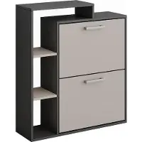 Vicco Orlando Schoenenkast – 80 x 90 cm Antraciet/grijs