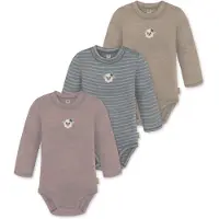 Normani Rompertje/body 'Tuai' beige / grijs / pink / wit