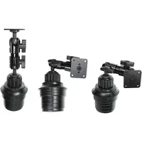 Brodit Socket mount 10,5'' Bekerhals. 267mm AMPS beker, Smartphonehouder, Zwart