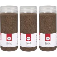 Rayher Hobby Materialen Rayher hobby Fijn decoratie zand korrels - 3x - bruin - 475 ml - zandkorrels - knutselmateriaal - 0.1 tot 0.5 mm