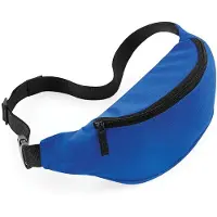 Bagbase 2x Heuptasje/buideltasje blauw 38 cm - festivaltasjes