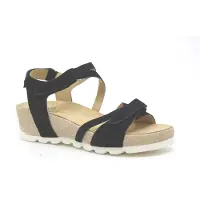 Durea 7421 wijdte H Sandalen | Maat 8 Dames Zwart
