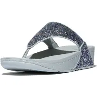 FitFlop Women Lulu Multi-Tonal Glitter Toe-Post Sandals Quiet Blue-Schoenmaat 42
