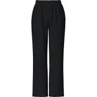 Pieces Summer wide pants dames - Loungewear broek - Katoenen lange pyjamabroek dames - Zwart / S