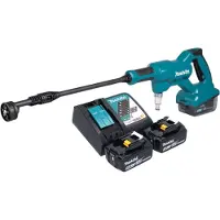 Makita DHW 180 RT accudrukreiniger 18 V 24 bar + 2x accu 5.0 Ah + lader