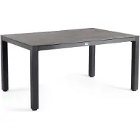 Tierra Outdoor Briga Dining tafel Trespa Top Forest Grey 180 x 100 cm Charcoal Frame