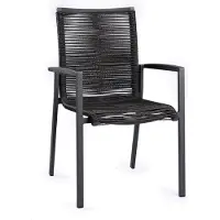 Tierra Outdoor Foxx stapelstoel charcoal