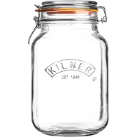 Kilner vierkante weckpot met beugelsluiting Helder, 2 L