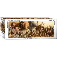 Eurographics Puzzel, Dinosaurus Collage, 1000 stukjes, panoramaformaat, 96 x 32 cm, artikelnummer 6010-4650