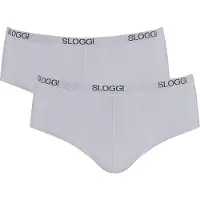 Sloggi men Basic Heren Midi slip - 2-pack - Grey Marle - Maat L