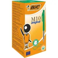 BIC Clic M10 Intrekbaar Balpen Groen 0,4 mm Medium Balpen 50 Stuks