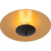 Lucide VULCAN - Plafonnière (Plafondlamp) - Ø 35 cm - LED Dimbaar - 1x9W 3000K - Zwart