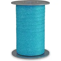 Pattberg Geschenkband Poly Glitter 1 cm x 100 m, Blau