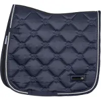 Imperial Riding - Zadeldek Lovely - Luxe Bies Met Ruches - Navy - Cob Dressuur