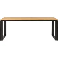 Ebuy24 Martinus tuintafel 100x210cm zwart,teak decor.